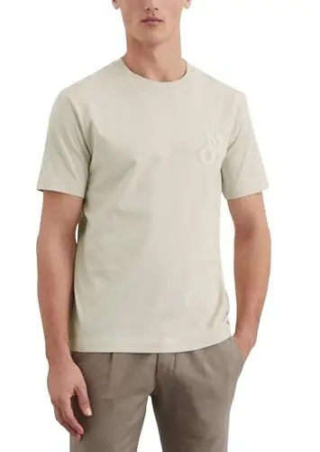 Produktbild: Marc O'Polo Herren T-Shirt aus Bio-Baumwolle mit Rundhalsausschnitt, Beige (Gray Silk), XXL