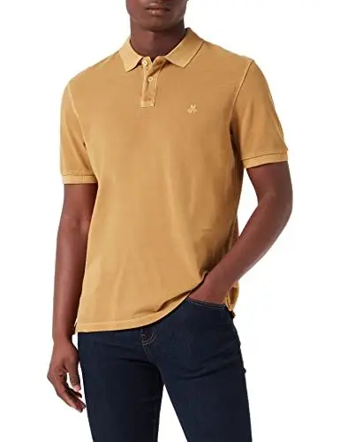 Produktbild: Marc O'Polo Men's 322226653000 Poloshirt, Short Sleeve, Rib Detail, braun, XL