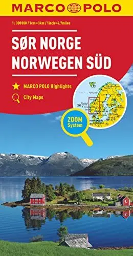 Produktbild: MARCO POLO Länderkarte Norwegen Süd 1:325.000: Wegenkaart Schaal 1 : 325.000