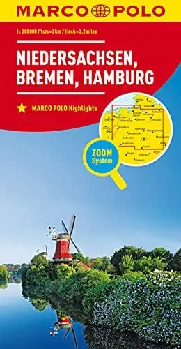 Produktbild: MARCO POLO Regionalkarte Deutschland 03 Niedersachsen, Bremen, Hamburg 1:200.000