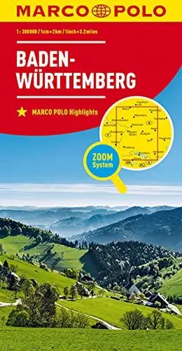 Produktbild: MARCO POLO Regionalkarte Deutschland 11 Baden-Württemberg 1:200.000: Wegenkaart Schaal 1 : 200.000