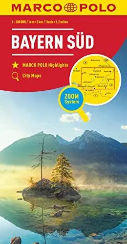 Produktbild: MARCO POLO Regionalkarte Deutschland 13 Bayern Süd 1:200.000: Wegenkaart Schaal 1 : 200.000