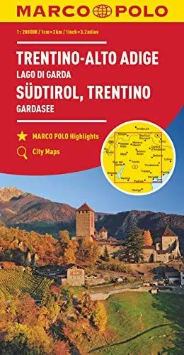 Produktbild: MARCO POLO Regionalkarte Italien 03 Südtirol, Trentino, Gardasee 1:200.000: MARCO POLO Highlights, City Maps
