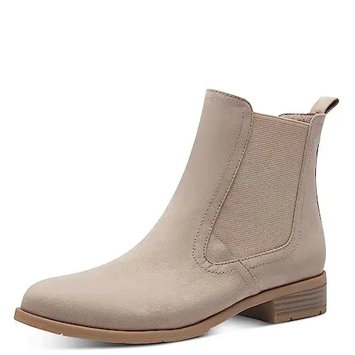 Produktbild: MARCO TOZZI Damen Chelsea Boots Flach zum Schlupfen, Braun (Taupe), 40 EU