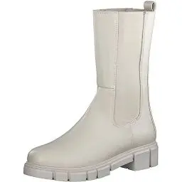 Produktbild: MARCO TOZZI Damen Chelsea Boots aus Kunstleder Blockabsatz, Beige (Cream), 40