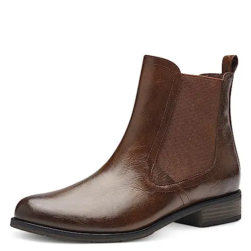 Produktbild: MARCO TOZZI Damen Chelsea Boots aus Kunstleder Elegant, Braun (Cafe), 36 EU