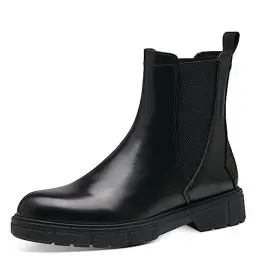 Produktbild: MARCO TOZZI Damen Chelsea Boots aus Kunstleder Flach, Schwarz (Black Brush), 38