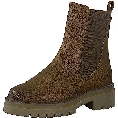 Produktbild: MARCO TOZZI Damen Chelsea Boots aus Kunstleder Plateau, Braun (Nut), 40