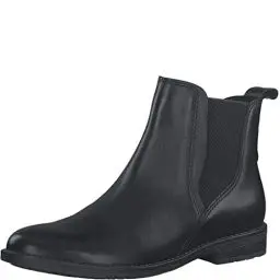 Produktbild: MARCO TOZZI Damen Chelsea Boots aus Leder Elegant, Schwarz (Black), 37 EU