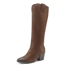 Produktbild: MARCO TOZZI Damen Langschaftstiefel mit Absatz bis zum Knie Cowboy, Braun (Cafe Nubuck), 37