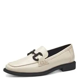 Produktbild: MARCO TOZZI Damen Loafer ohne Absatz Lack Business Slippers, Beige (Cream Pat. Cb.), 38