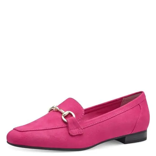 Produktbild: MARCO TOZZI Damen Loafer ohne Absatz Vegan mit Schnalle, Rosa (Pink), 40 EU
