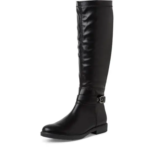Produktbild: MARCO TOZZI Damen Overknee Stiefel Flach mit Reißverschluss, Schwarz (Black), 36 EU