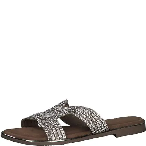 Produktbild: MARCO TOZZI Damen Pantoletten Glitzer Flach, Gold (Gold), 38 EU