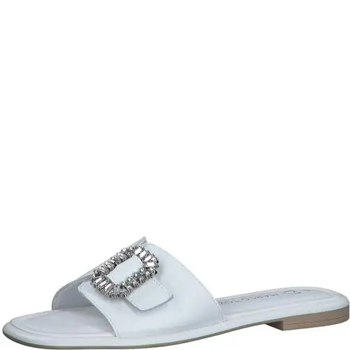 Produktbild: MARCO TOZZI Damen Pantoletten aus Leder Flach, Weiß (White), 36 EU
