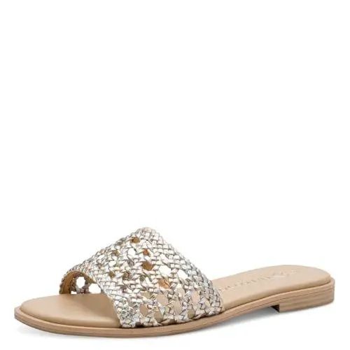 Produktbild: MARCO TOZZI Damen Pantoletten mit Lochmuster Sommer, Metallisch (Rose met. Comb), 40 EU