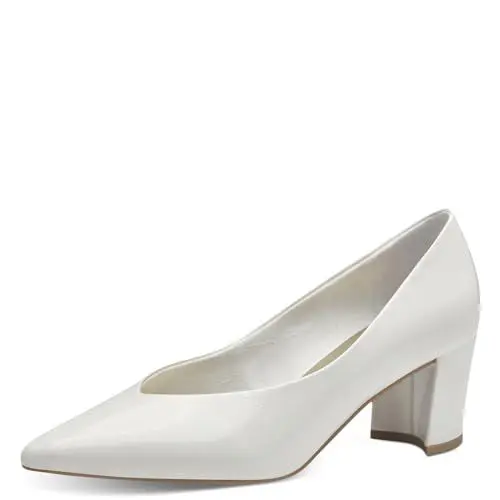 Produktbild: MARCO TOZZI Damen Pumps Spitz Vegan, Weiß (Ivory Patent), 38 EU