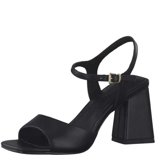 Produktbild: MARCO TOZZI Damen Sandalen mit Absatz Elegant Vegan, Schwarz (Schwarz), 37 EU