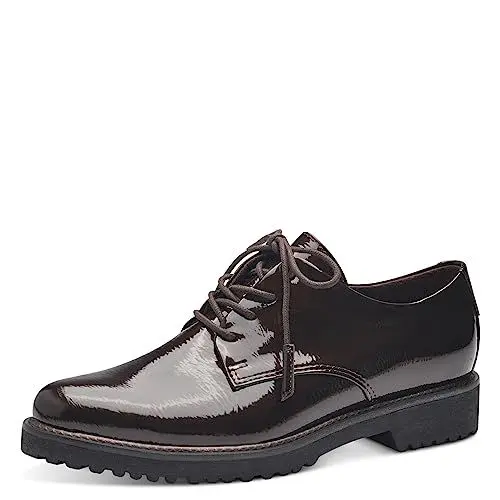 Produktbild: MARCO TOZZI Damen Schnürschuhe Elegant Lack, Braun (Mocca Patent), 39