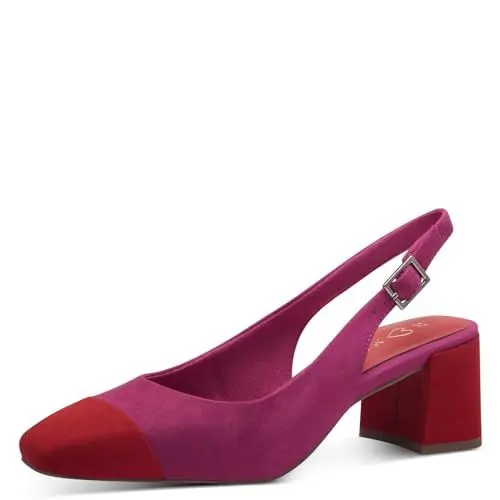 Produktbild: MARCO TOZZI Damen Slingpumps mit Blockabsatz Vegan, Rosa (Pink Comb), 38 EU
