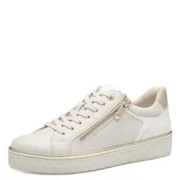 Produktbild: MARCO TOZZI Damen Sneaker flach Vegan Freizeit, Beige (Cream Comb), 37 EU