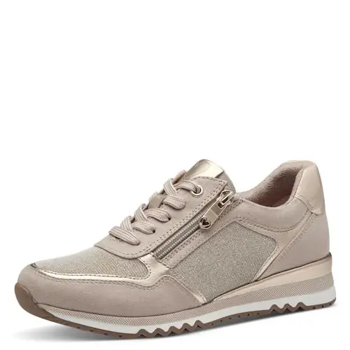 Produktbild: MARCO TOZZI Damen Sneaker flach Vegan Freizeit, Beige (Dune Comb), 40 EU