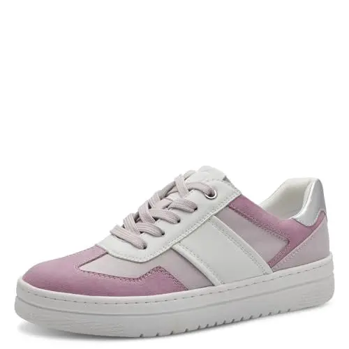 Produktbild: MARCO TOZZI Damen Sneaker flach mit Dicker Sohle Vegan, Mehrfarbig (White/Berry), 38 EU