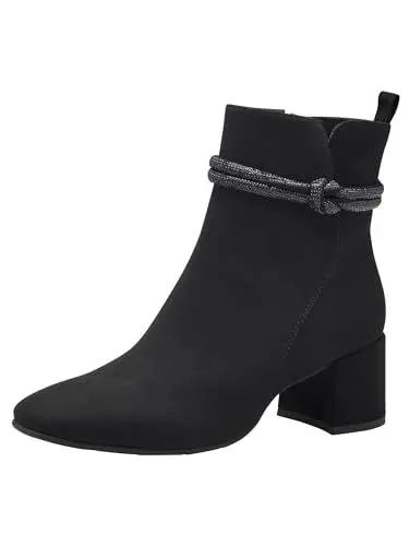 Produktbild: MARCO TOZZI Damen Stiefeletten mit Absatz Elegant mit Reißverschluss, Schwarz (Black), 40 EU