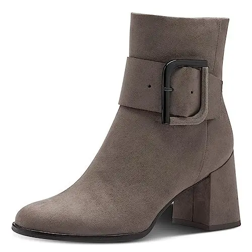 Produktbild: MARCO TOZZI Damen Stiefeletten mit Absatz Elegant mit Schnalle, Braun (Pepper), 39
