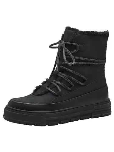 Produktbild: MARCO TOZZI Damen Stiefeletten zum Schnüren Gefüttert mit Reißverschluss, Schwarz (Black Comb), 37 EU