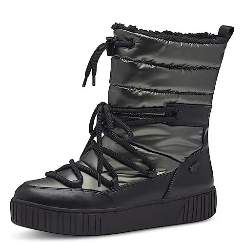 Produktbild: MARCO TOZZI Damen Stiefeletten zum Schnüren Winter Gefüttert, Grün (Khaki Met. Com), 38
