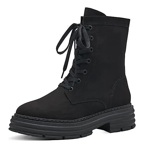 Produktbild: MARCO TOZZI Damen Stiefeletten zum Schnüren Winter Plateau, Schwarz (Black), 40