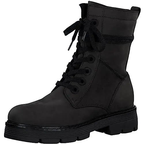 Produktbild: MARCO TOZZI Damen Stiefeletten zum Schnüren aus Leder Plateau, Grau (Anthracite N.C), 37