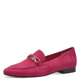 Produktbild: MARCO TOZZI by Guido Maria Kretschmer Damen Loafer mit Absatz aus Leder Elegant, Rosa (Pink), 40 EU