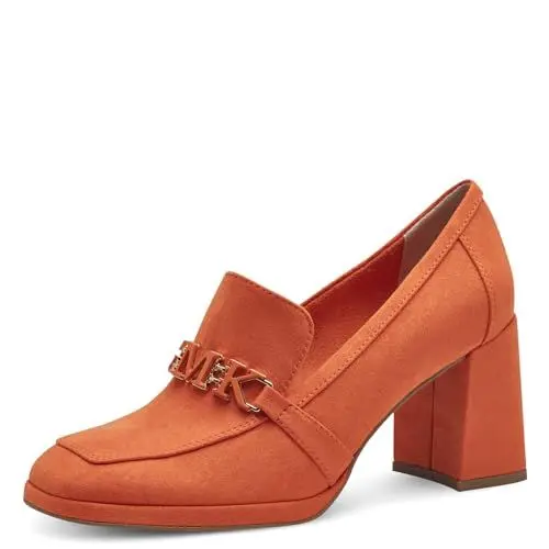 Produktbild: MARCO TOZZI by Guido Maria Kretschmer Damen Trotteur mit Blockabsatz Elegant, Orange (Orange), 39 EU