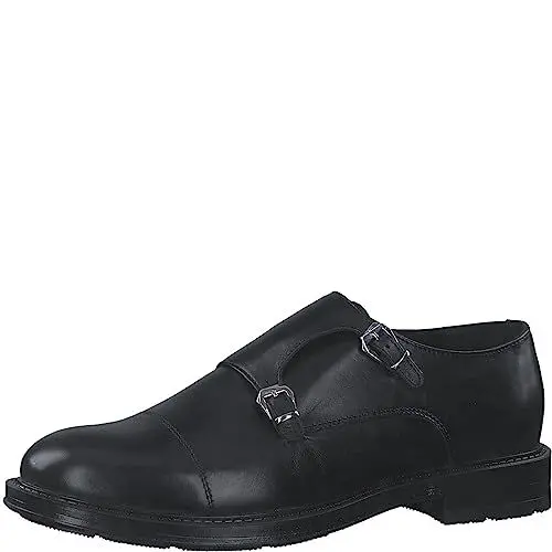 Produktbild: MARCO TOZZI by Guido Maria Kretschmer Herren Anzugschuhe Double Monkstraps aus Leder mit Schnallen, Schwarz (Black), 43
