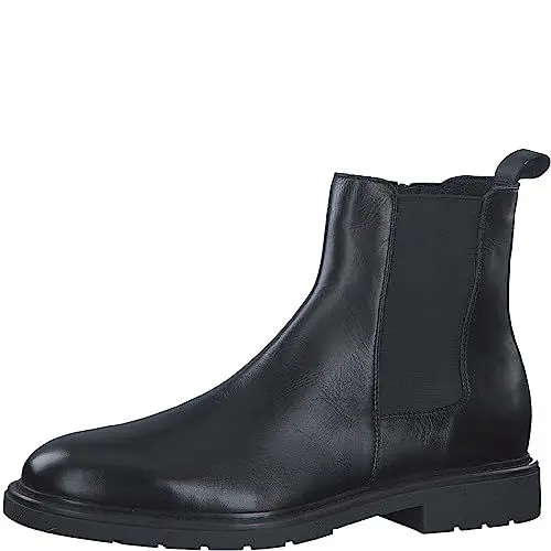 Produktbild: MARCO TOZZI by Guido Maria Kretschmer Herren Chelsea Boots aus Leder mit Reißverschluss, Schwarz (Black), 45