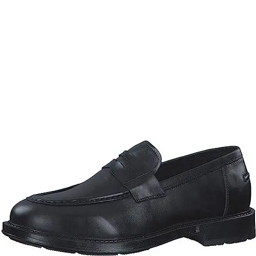 Produktbild: MARCO TOZZI by Guido Maria Kretschmer Herren Loafer aus Leder Elegant, Schwarz (Black), 41