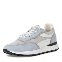 Produktbild: MARCO TOZZI by Guido Maria Kretschmer Herren Sneaker flach aus Leder mit dicker Sohle, Blau (Lt Blue Comb), 42 EU