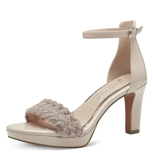 Produktbild: Marco Tozzi by GMK Damen, Sandalette, Feel ME Fußbett, weiches Innenfutter, 2-88303-42 Sandale mit Absatz, Powder PATENT, 40 EU