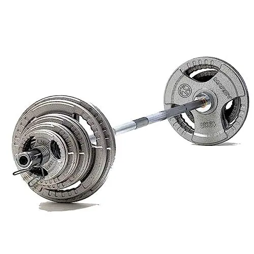 Produktbild: Marcy 100kg Olympia-hantelset Mit Hantelscheiben, Silber, Einheitsgröße
