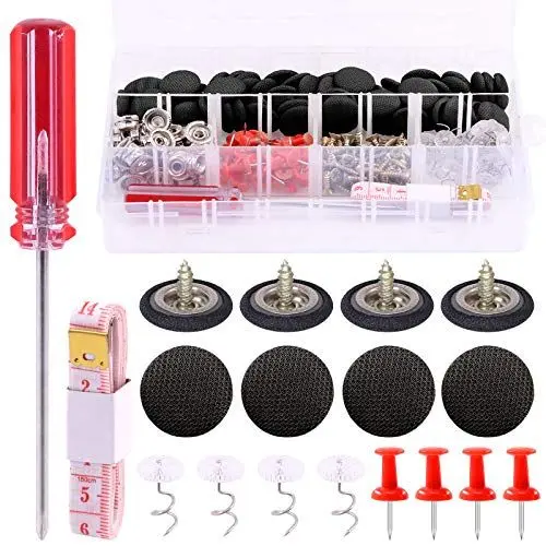 Produktbild: Mardatt 152-teiliges Autohimmel-Reparatur-Set mit Headliner Reparaturknopf, Auto-Dachreparatur, Decke, durchhängenden Hütten für alle Autos (schwarz)