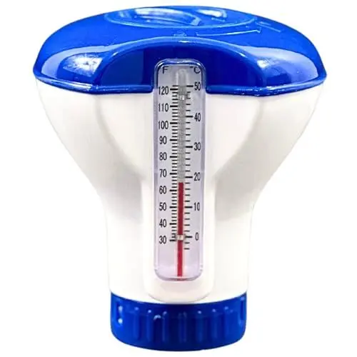 Produktbild: MaReBa24® Kleiner Dosierschwimmer Dosierer mit Thermometer für 20g Tabletten