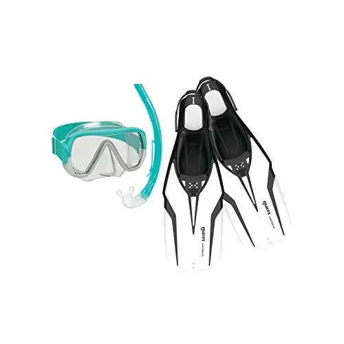 Produktbild: Mares Aquazone Set Nateeva Keewee - Set bestehend aus Maske, Mundstück und Schnorchelflossen für Erwachsene - Weiß, M/L