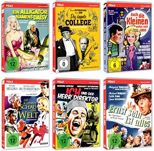 Produktbild: Margaret Rutherford (MISS MARPLE) Collection - 6 turbulente Komödien - Die erfolgreiche Schauspielerin in abenteuerlichen und skurrilen Rollen - Klassiker mit der britischen Schauspielerin (6 DVDs)