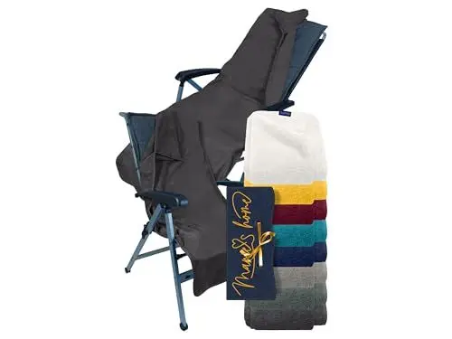Produktbild: Marie´s Home Frottee - Schonbezug für Gartenstuhl und Gartenliege Gartenliegenauflagen 70x200 für Campingstuhl Campingliege Klappstühle Saunaliege Strandliegen Poolliegen, 70 x 200 cm, anthrazit