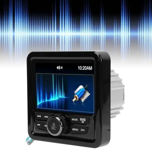 Produktbild: Marine-Stereo-Audio, Messgerät-Empfänger, 4-Zoll-Display, Integrierter Verstärker, Audiosysteme, Marine-Messgerät-Empfänger, Bluetooth-MP5-Player, Marine-Boot-