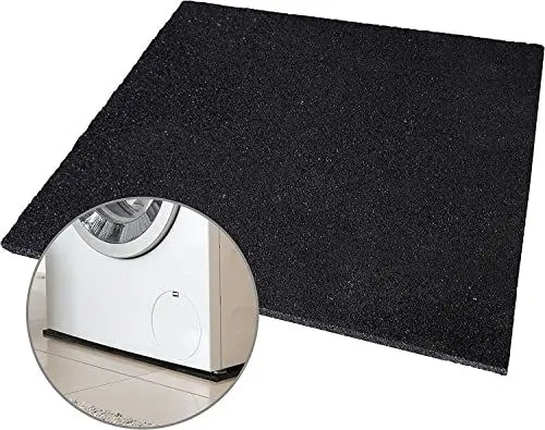 Produktbild: Mario10 Waschmaschinen-Anti-Vibrationsmatte für unter dem Gerät, rutschfeste Gummimatte, leicht zuschneidbar, rutschfeste Gummimatte – 60 x 60 cm (60х60х1cm.)