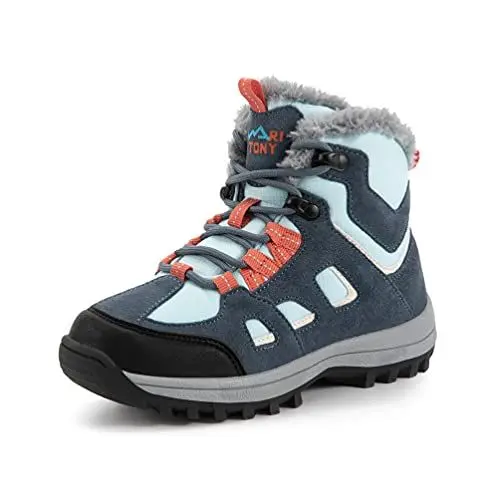 Produktbild: MARITONY Winterschuhe Winterstiefel Jungen Mädchen Gefüttert Kinderschuhe Schneestiefel Stiefel Boots Kinder Schuhe Winter, Hoch Gefüttert Mondlicht 27 EU