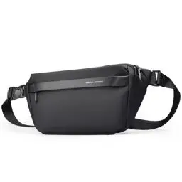 Produktbild: Mark Ryden Große Kapazität Brusttasche Herren, Sling Bag für 11 Zoll Ipad, Wasserdicht Umhängetasche, Alltagsleben Kleiner Rucksack für Reisen, Wandern, Fitness und Radfahren Macht - Schwarz